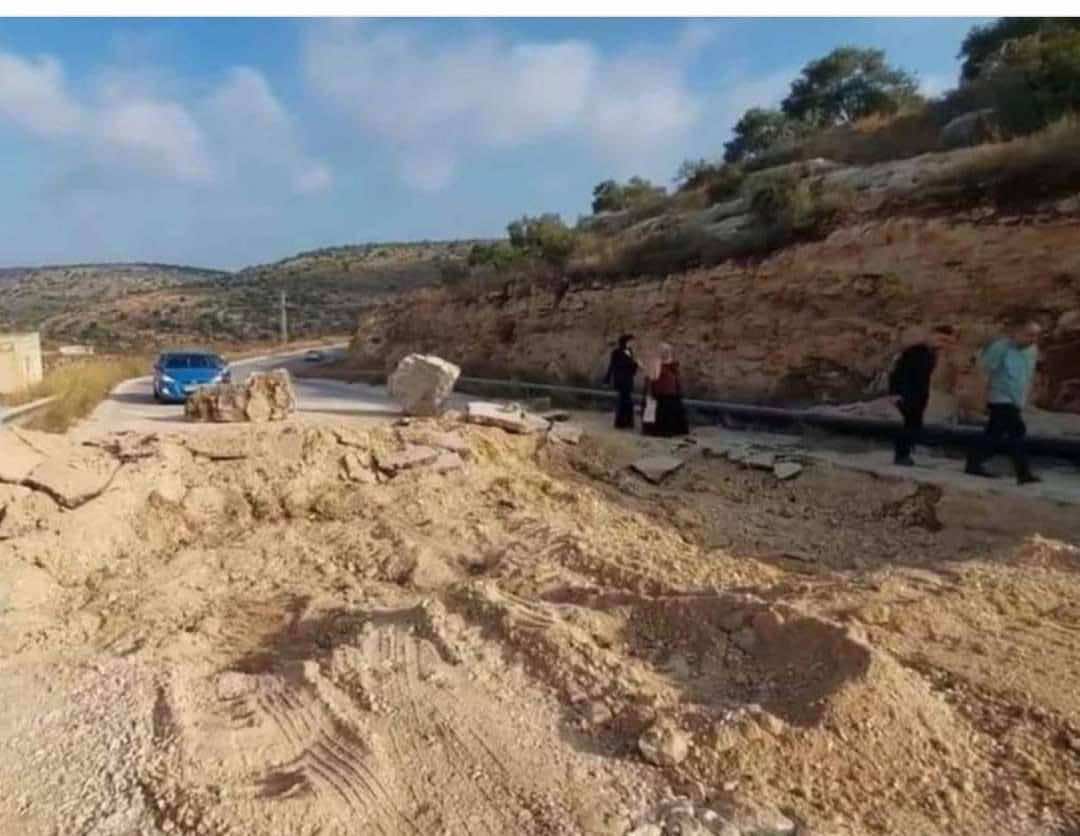 مدخل سلفيت الشمالي الذي دمره مستعمرون